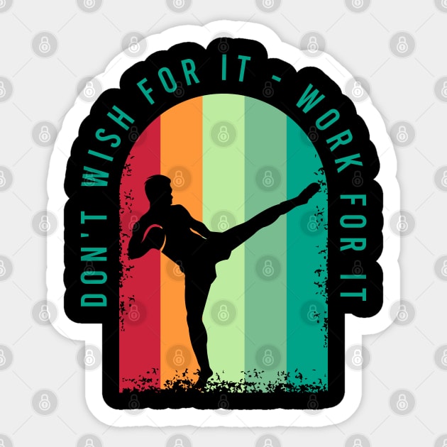 Fighter Design for a Martial Arts Lover Sticker by AlleyField